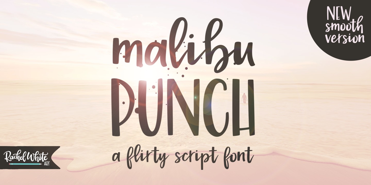 Пример шрифта Malibu Punch